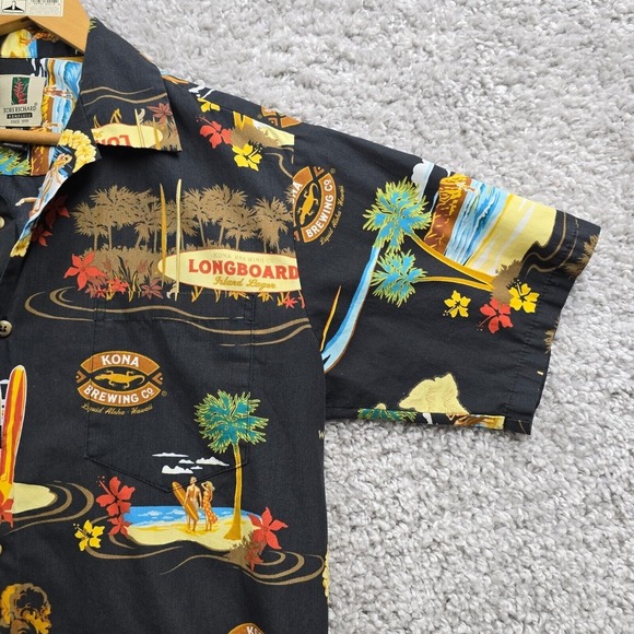 Tori Richard Shirt Mens Small Sleeve Tropical Hawaiian Longboard Button Up READ - Picture 6 of 14